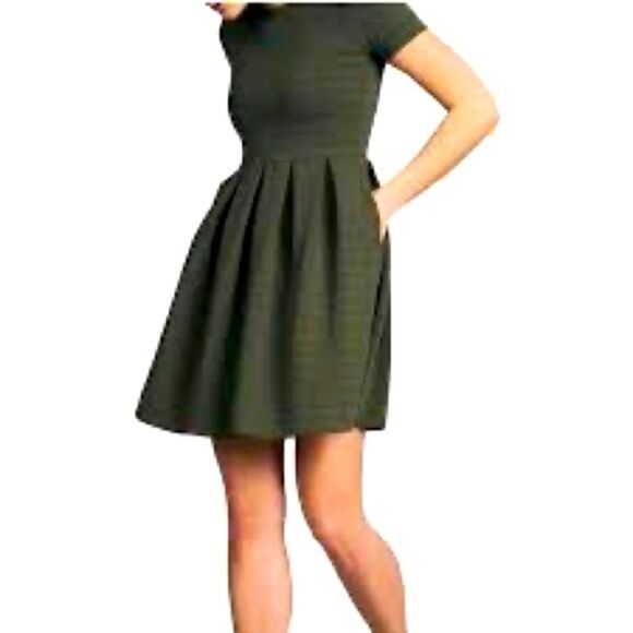 Hutch Fit and Flare Green Dress from Anthropologie - Picture 1 of 3